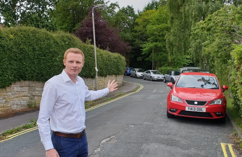 Robbie on residential streets