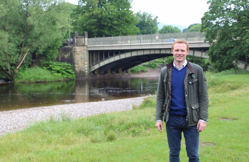 Robbie Moore MP at River Wharfe