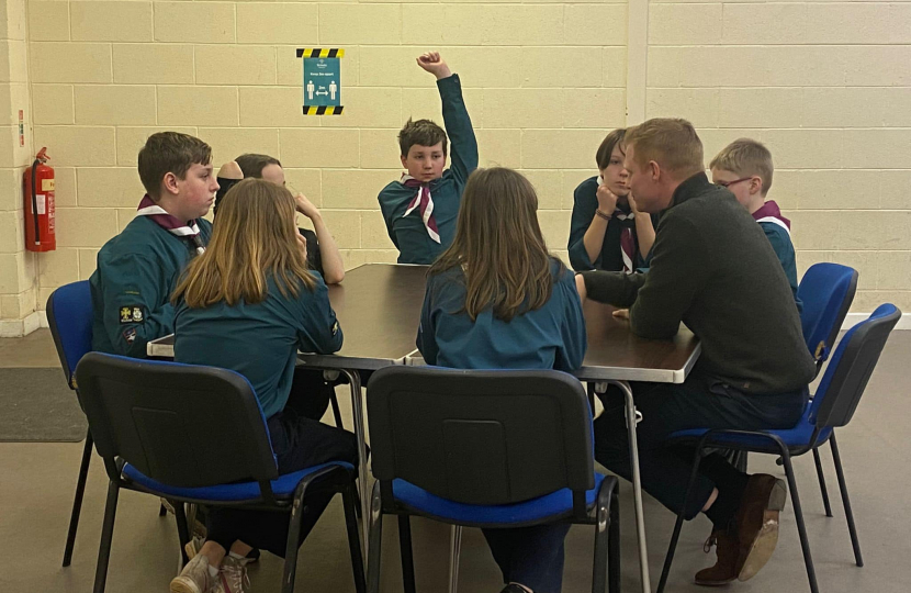 Robbie with the Addingham Scouts