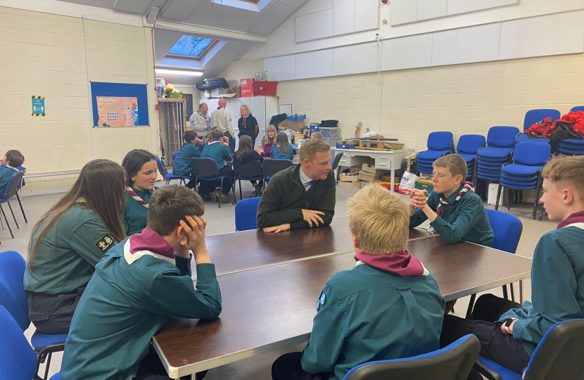 Robbie with the Addingham Scouts