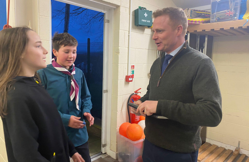 Robbie with the Addingham Scouts