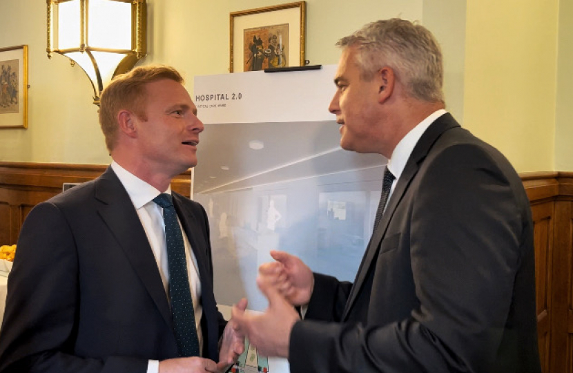 Robbie Moore MP with Health Secretary Steve Barclay