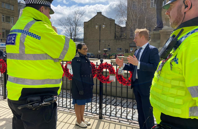 Robbie Moore MP and Priti Patel MP