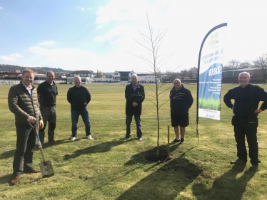 Robbie Moore MP planting tree