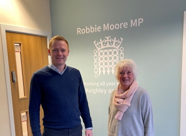 Christine Sharp and Robbie Moore MP