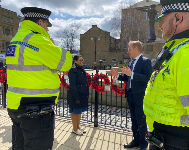 Robbie Moore MP and Priti Patel MP